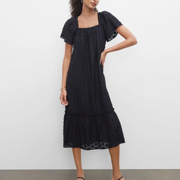 Flutter Sleeve Beach Dress - New With Tags - NEVER WORN - Black